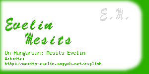 evelin mesits business card